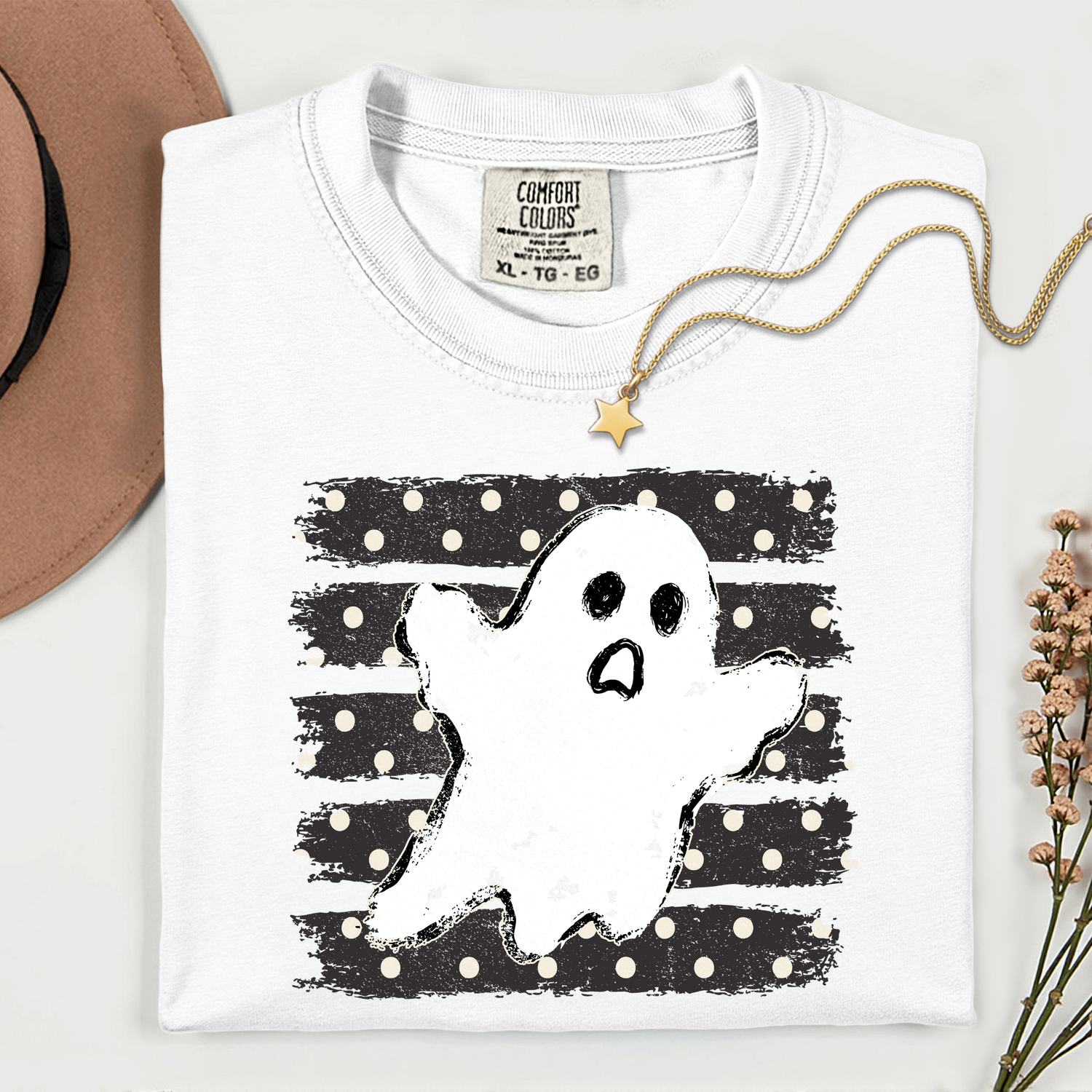 Ghost Polka Dots 11 inch DTF TRANSFER