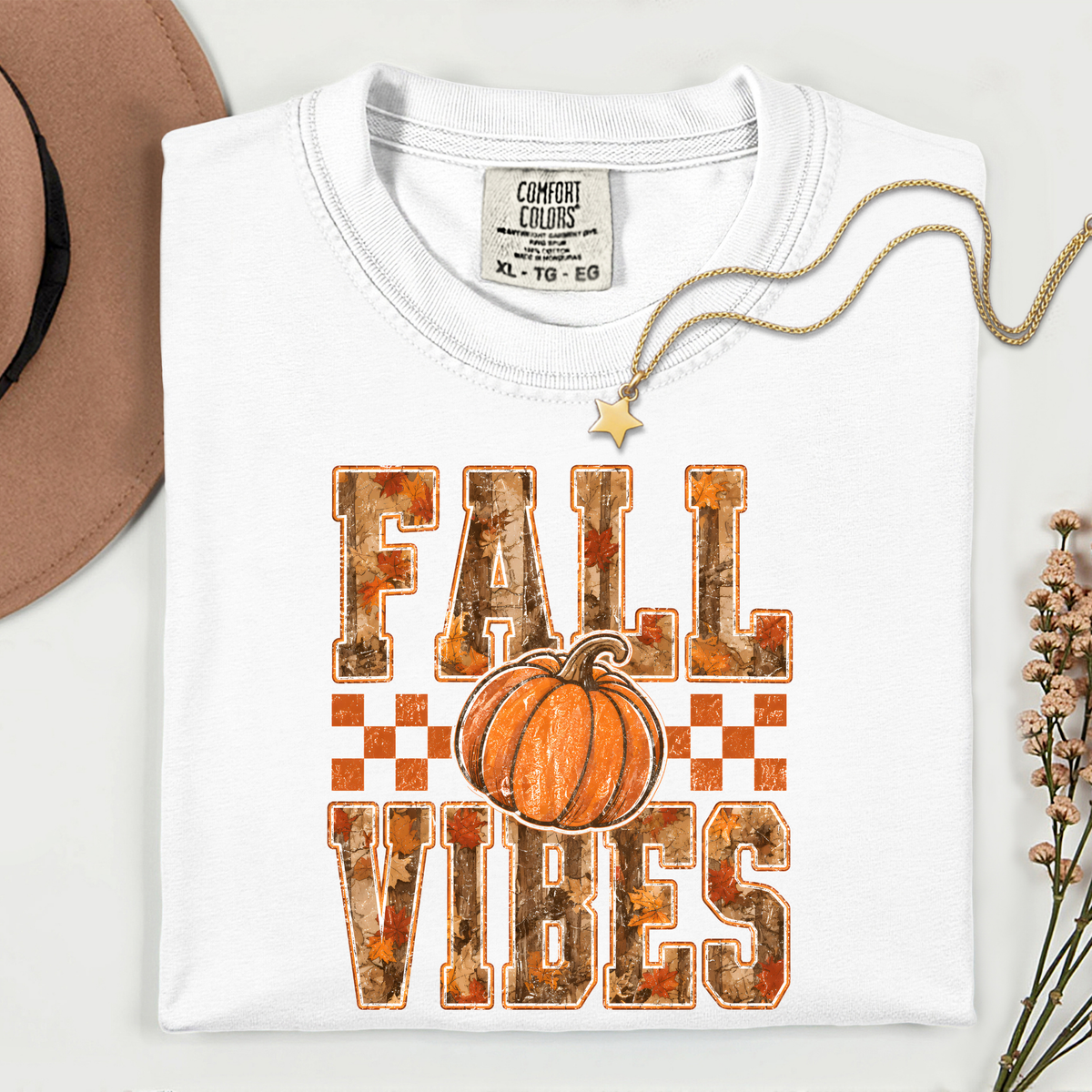 Fall Vibes Pumpkin Camo 11 inch DTF TRANSFER