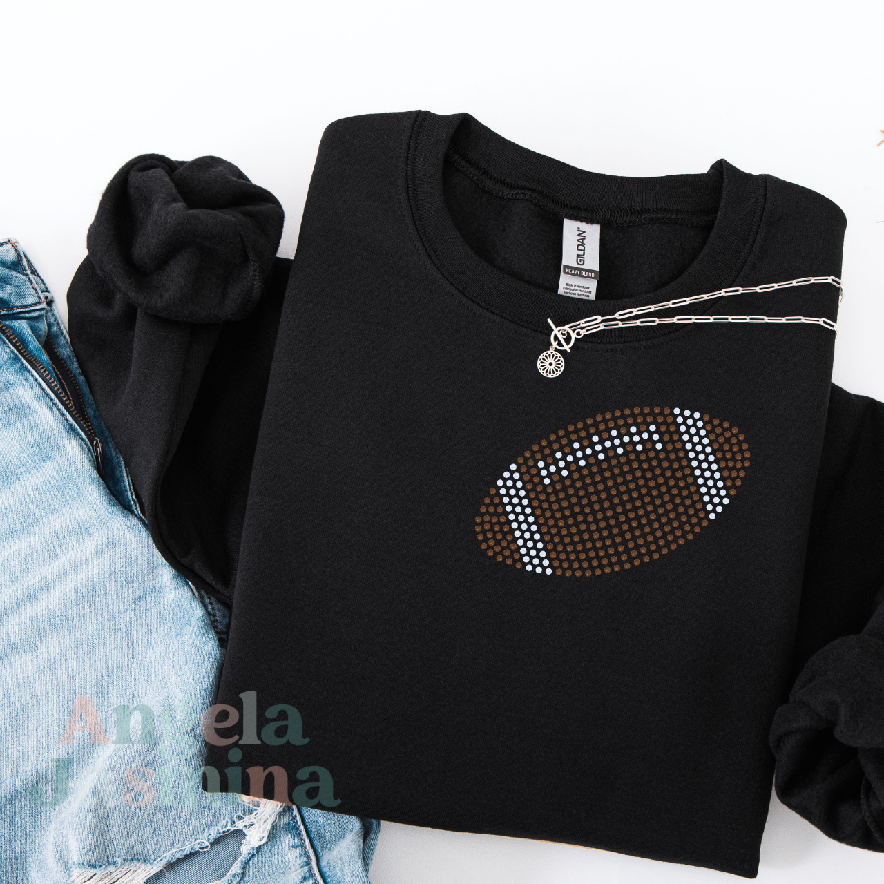 Small Football SPANGLE BLING Transfer