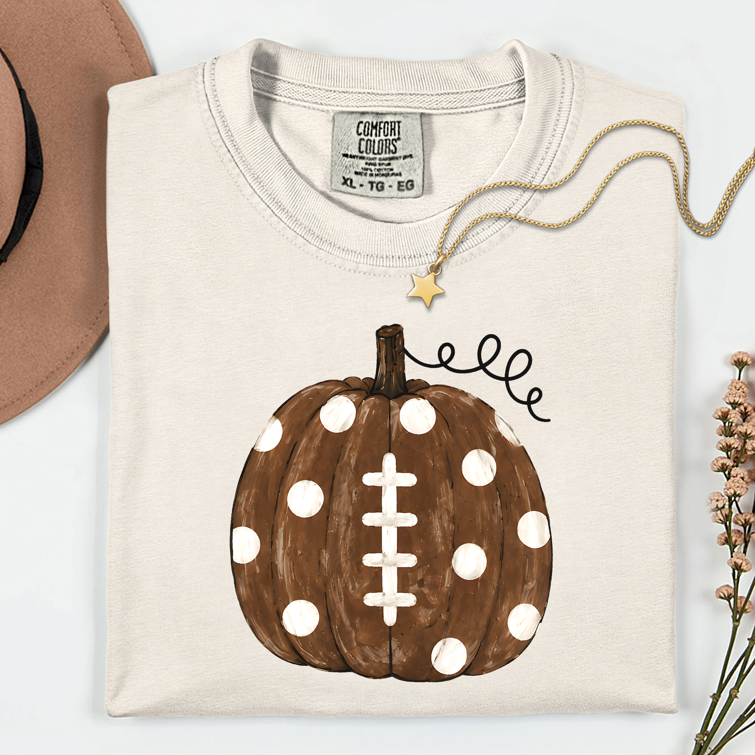 Football Pumpkin 11 inch DTF TRANSFER