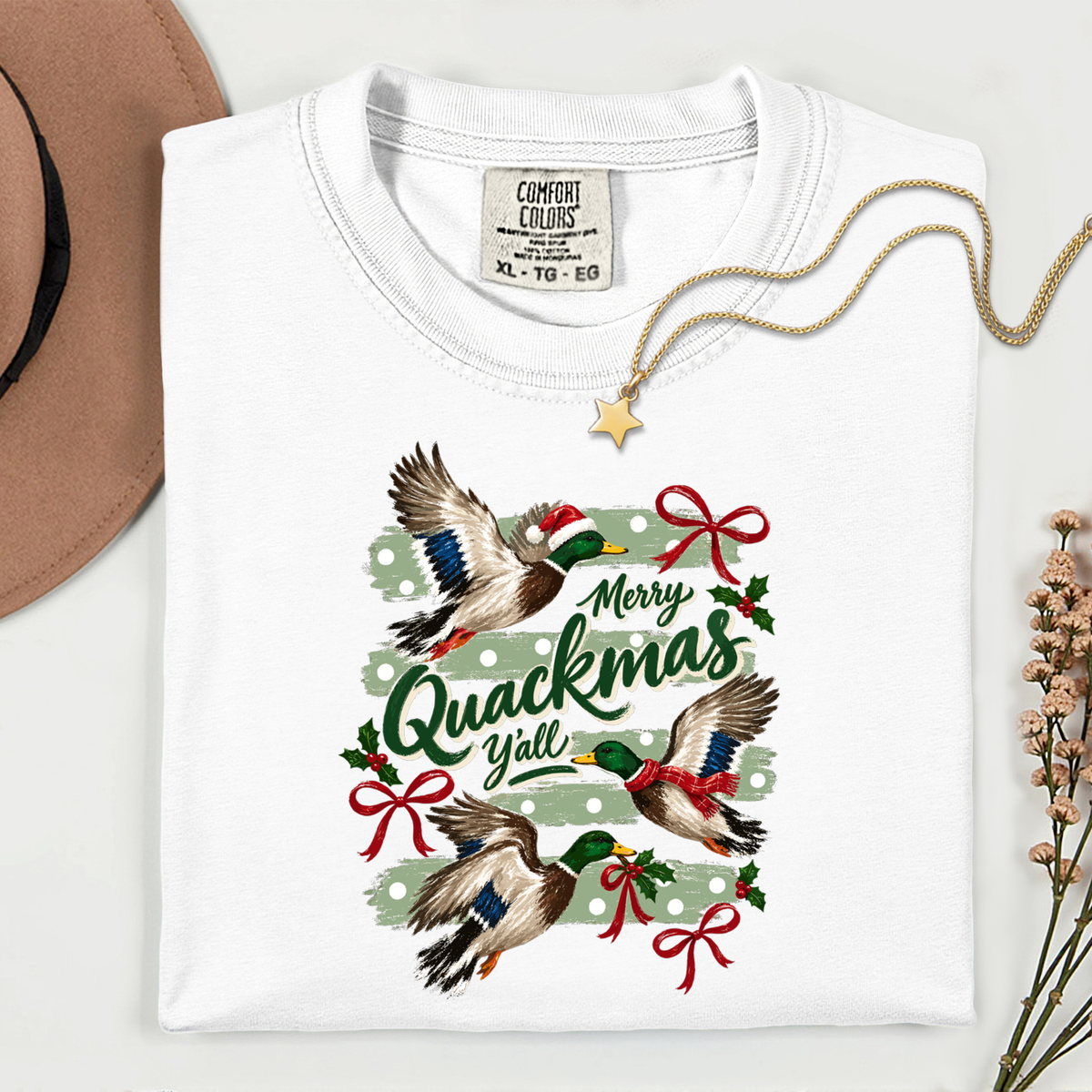 Merry Quackmas 11 inch DTF TRANSFER