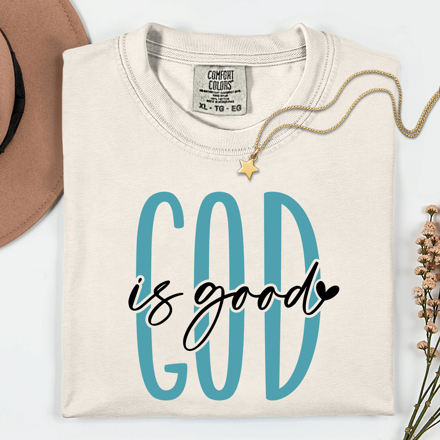 God is Good Blue 11 inch DTF TRANSFER