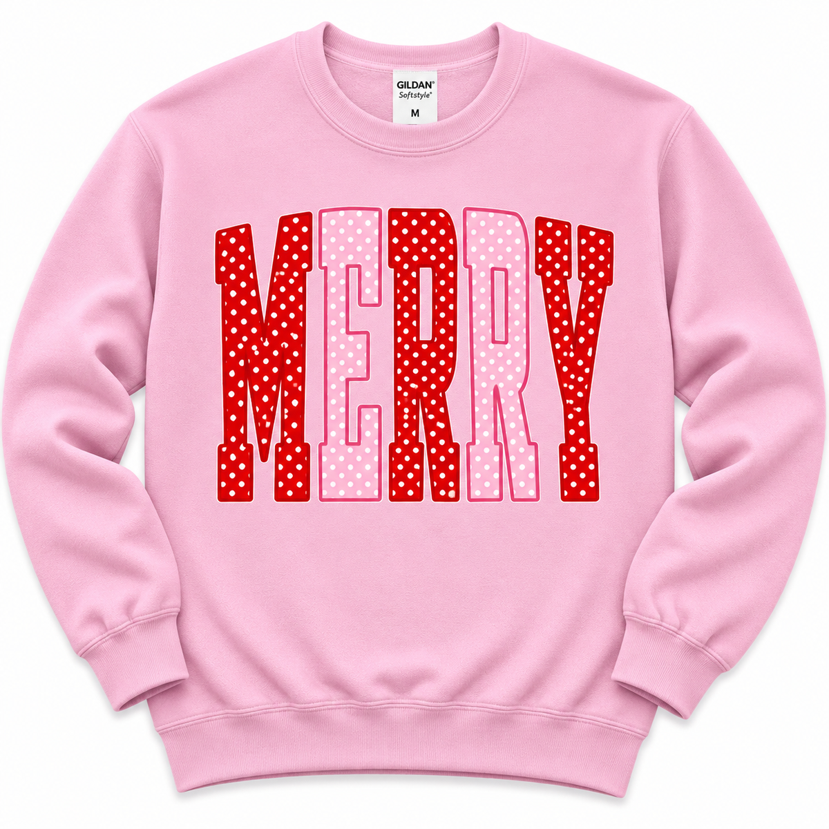 Pink Red Merry Polka Dot sweatshirt