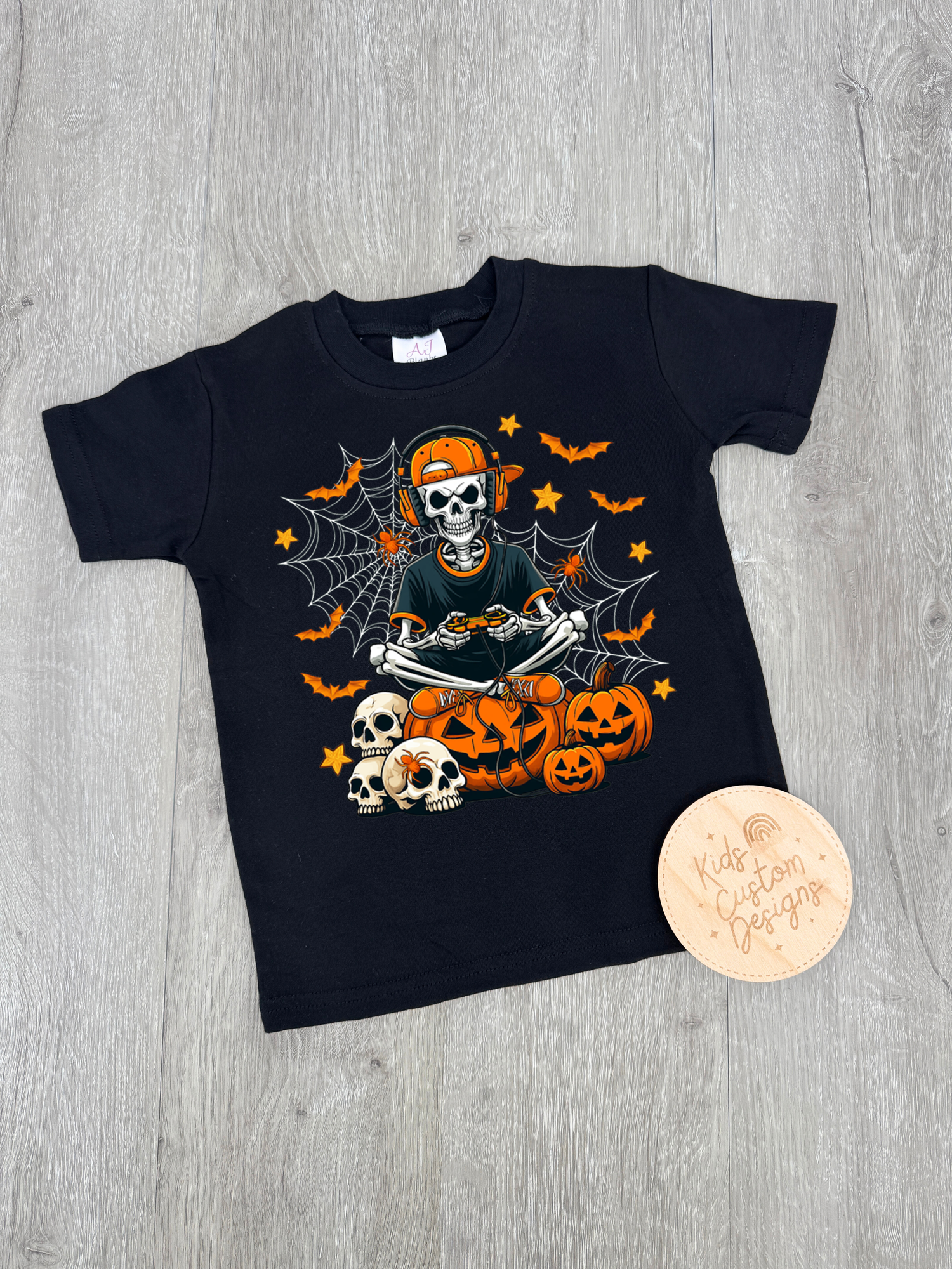 Skeleton Gamer KIDS 8.5in DTF Transfer
