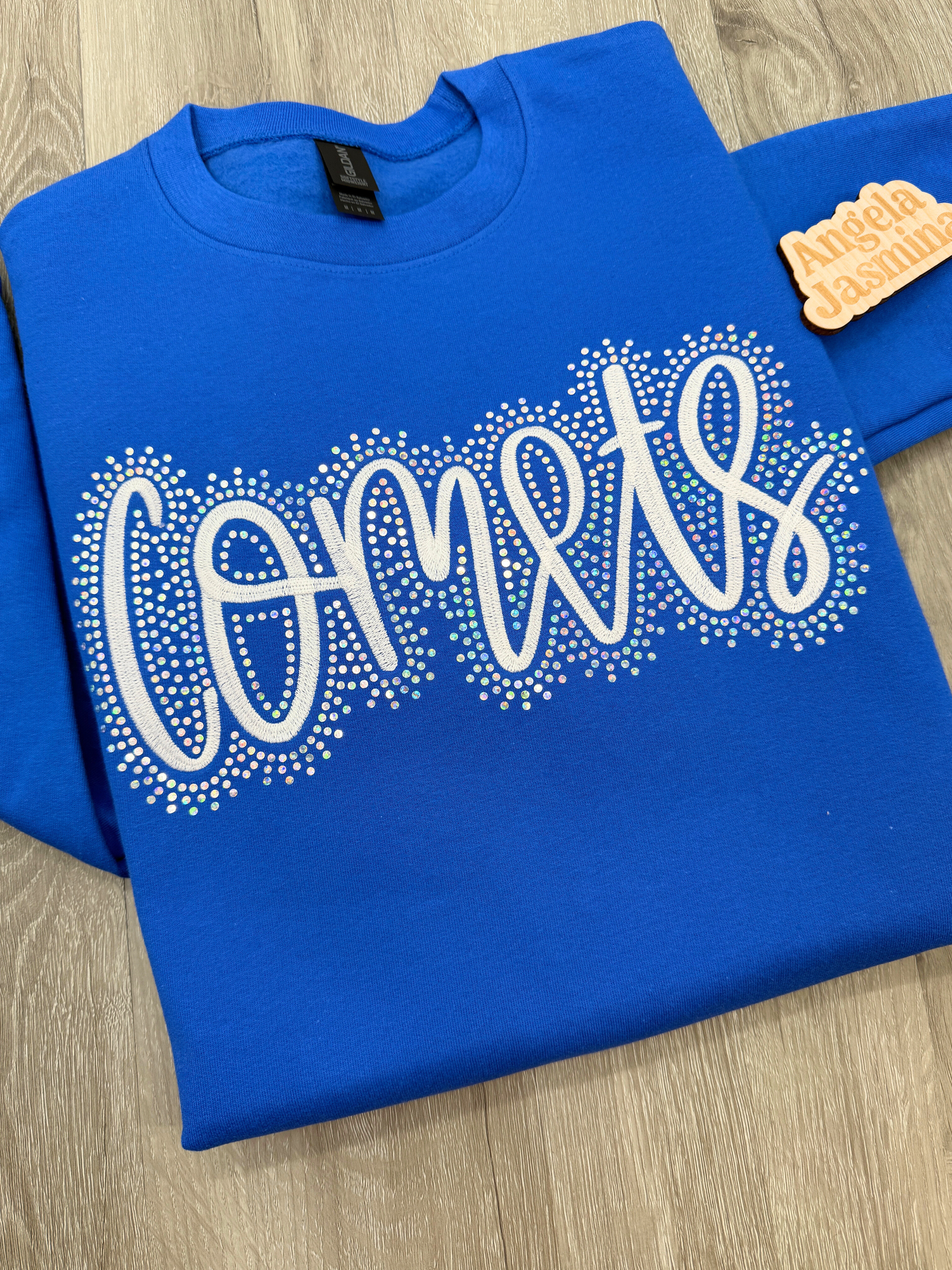 Custom Comets Embroidered & Bling Sweatshirt