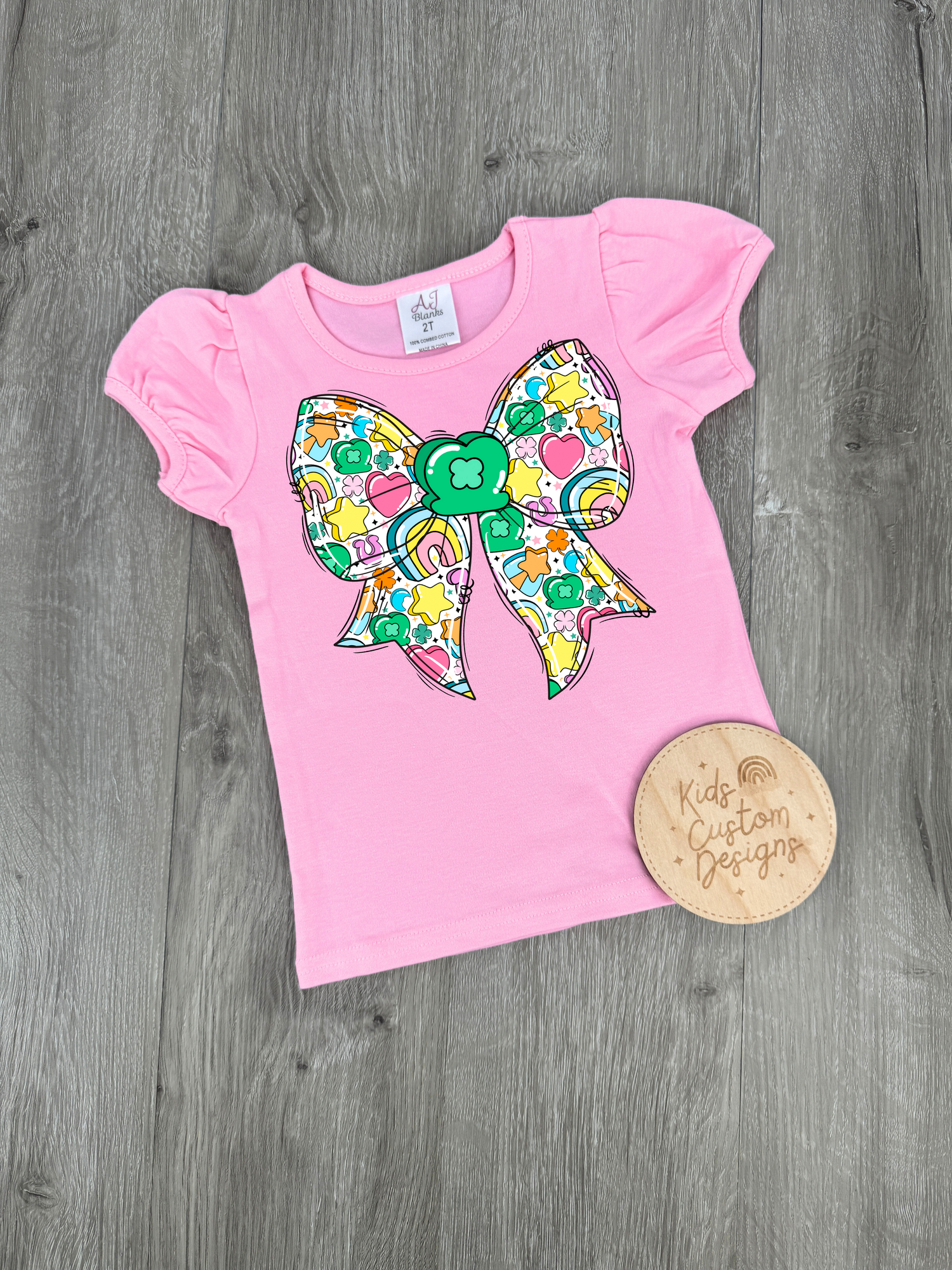 KIDS Lucky Charms Bow DTF TRANSFER