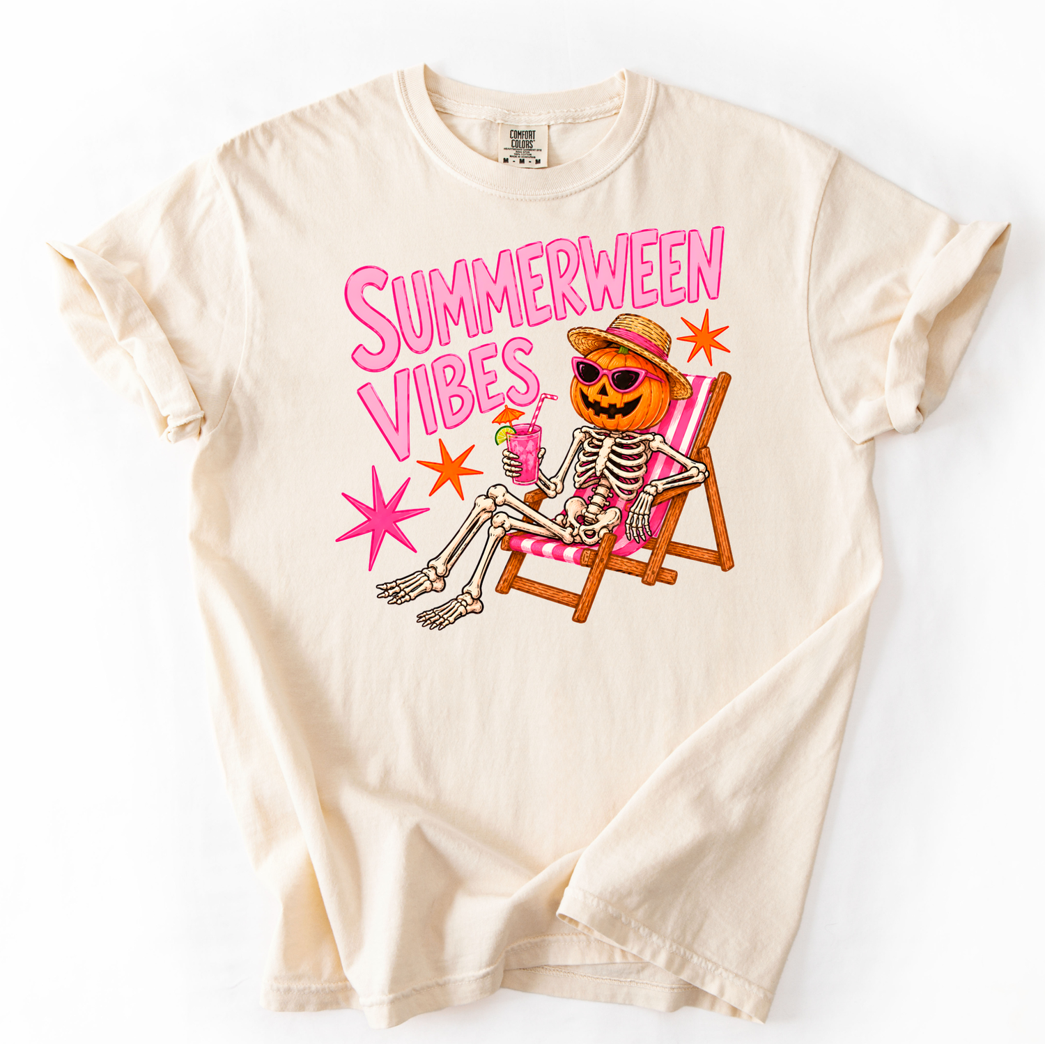 Summerween Skeleton Vibes  Comfort Colors Tee