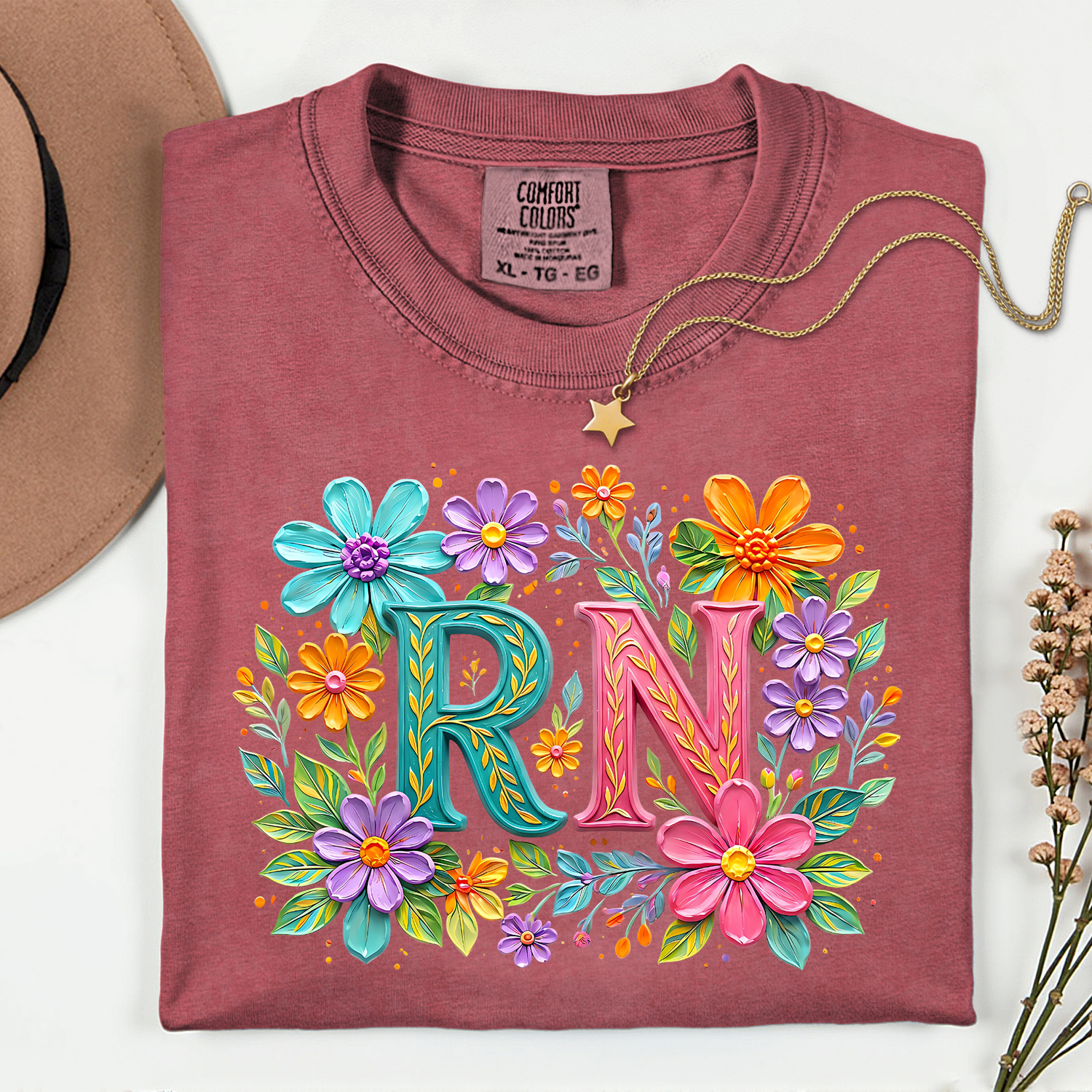 ADULT RN Flowers DTF TRANSFER