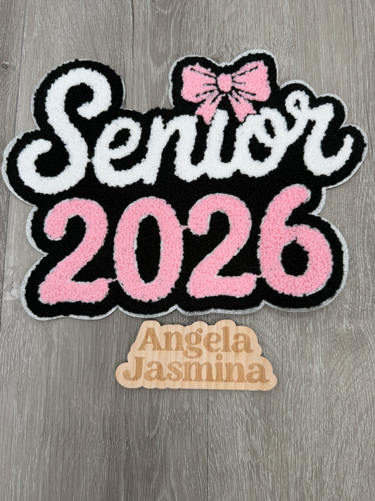 Pink Senior 2026 Chenille Patch