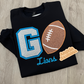 Go Football Lions Glitter Embroidered Sweatshirt