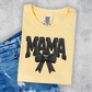 MAMA Faux Yarn Bow Comfort Colors Shirt