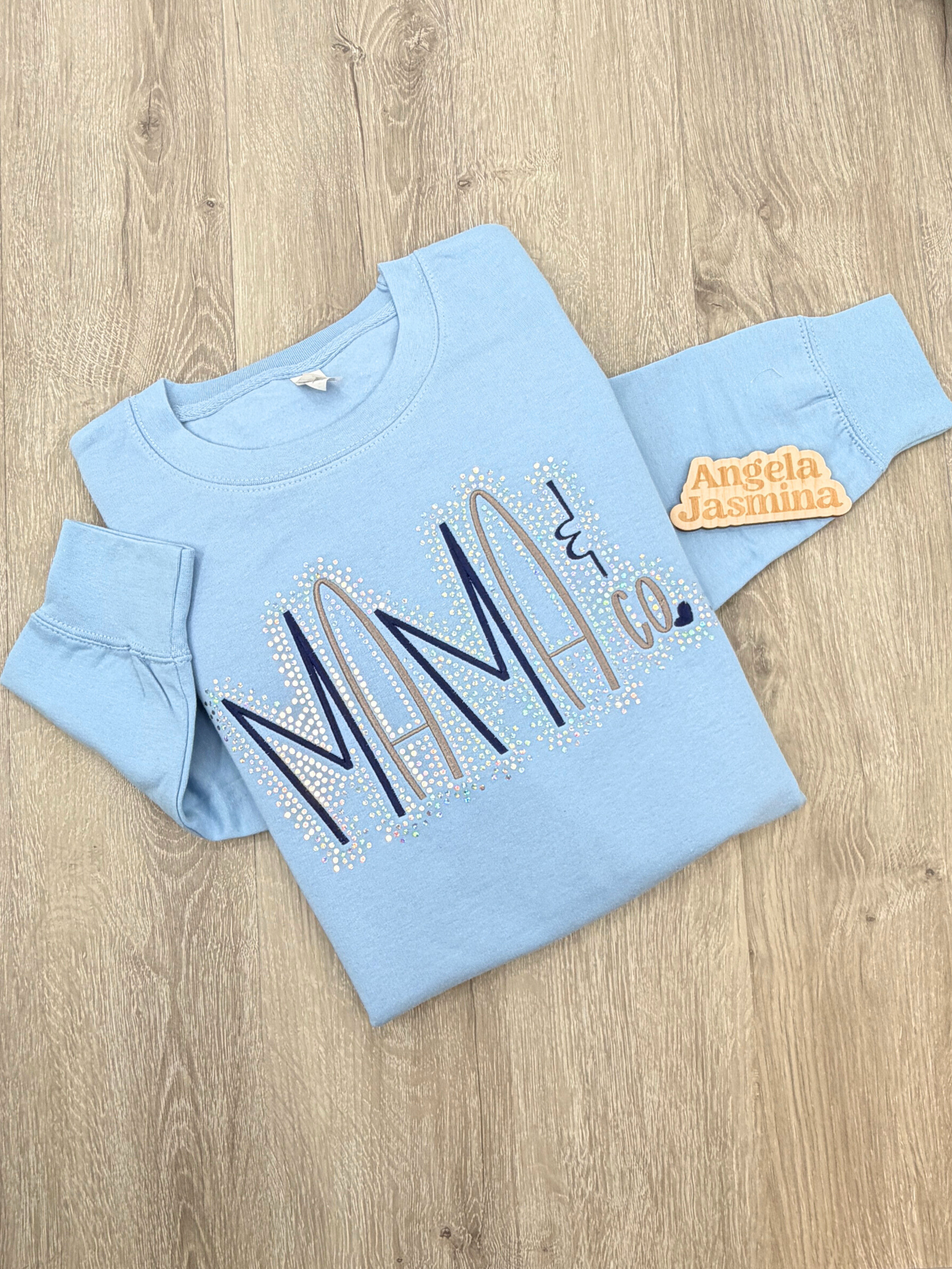 Mama & Co. Embroidered & Bling Sweatshirt