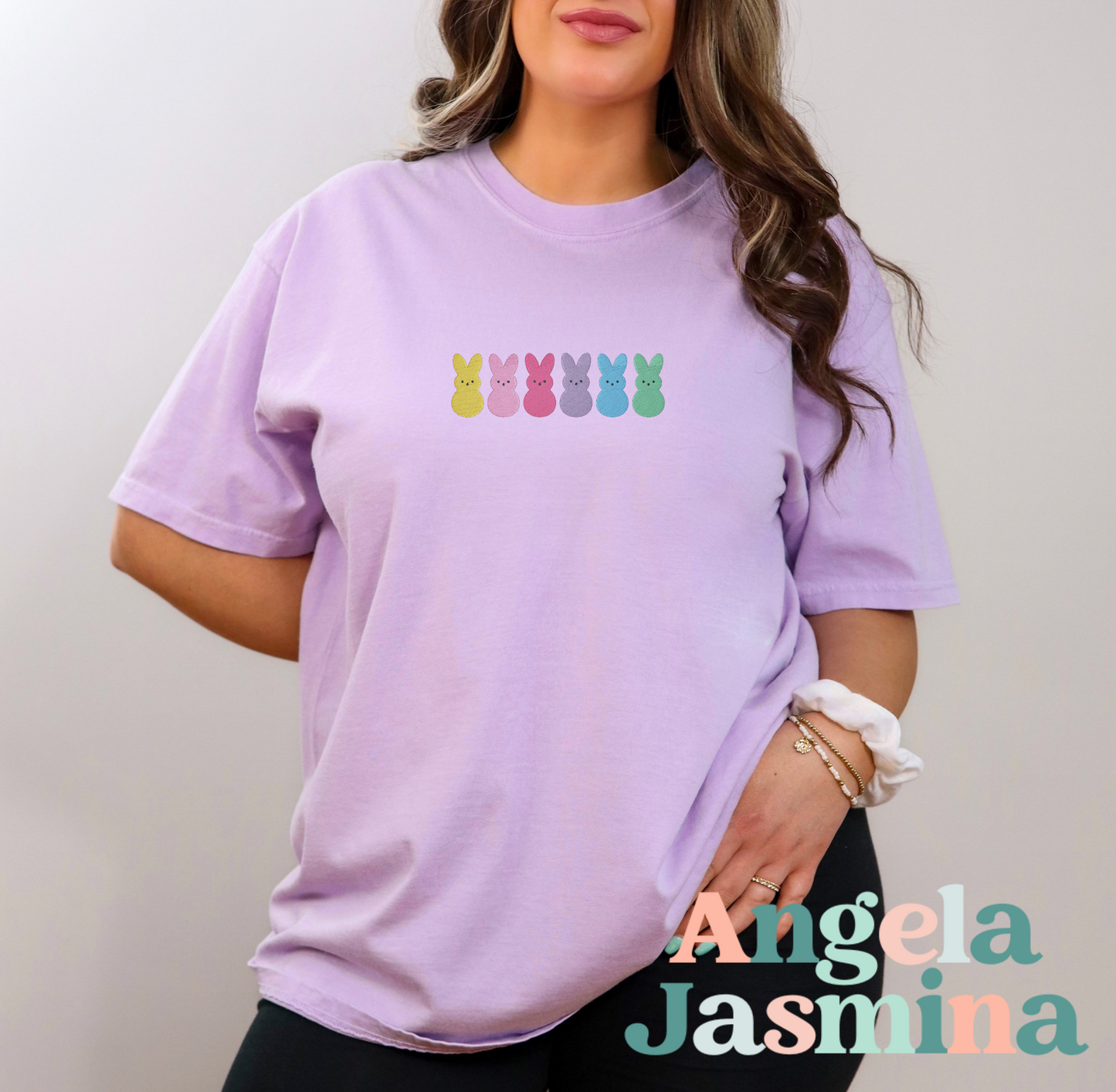 Easter Bunnies Embroidered Comfort Colors Tee