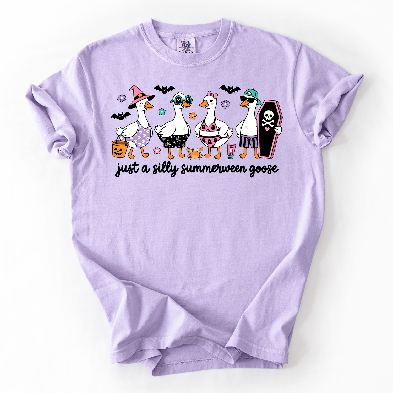 Silly Summerween Goose Comfort Colors Tee