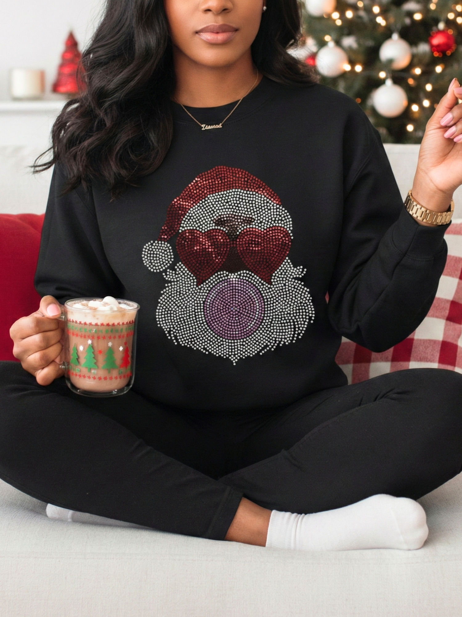 Bling Bubble Gum Santa T-shirt or Sweatshirt