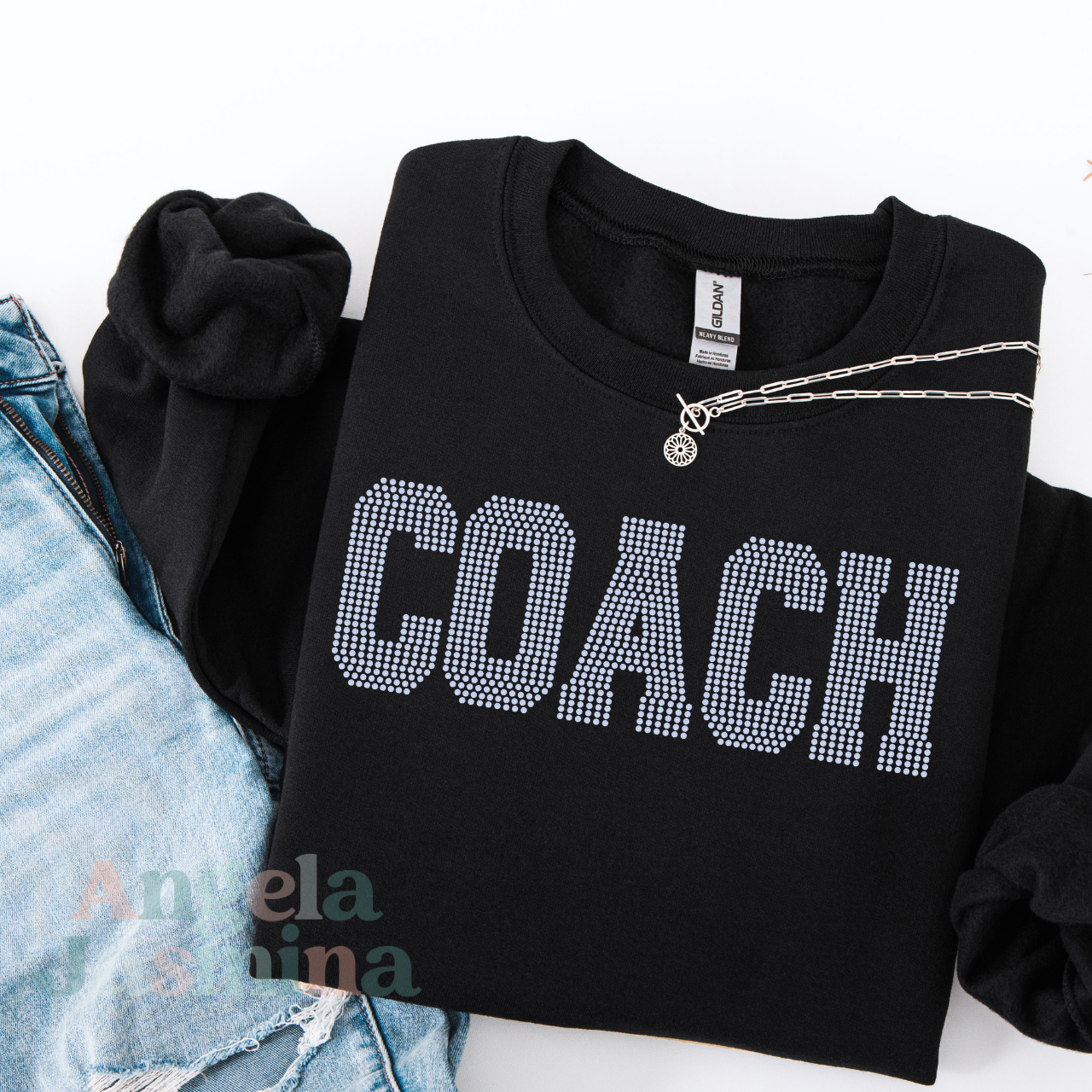 COACH Straight SINGLE Custom Color SPANGLE Transfer
