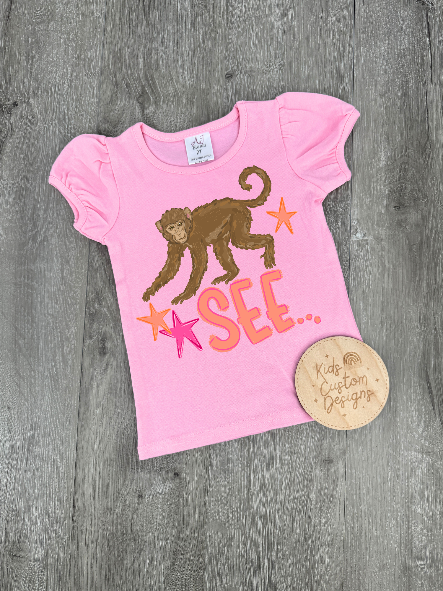 KIDS Monkey See DTF Transfer