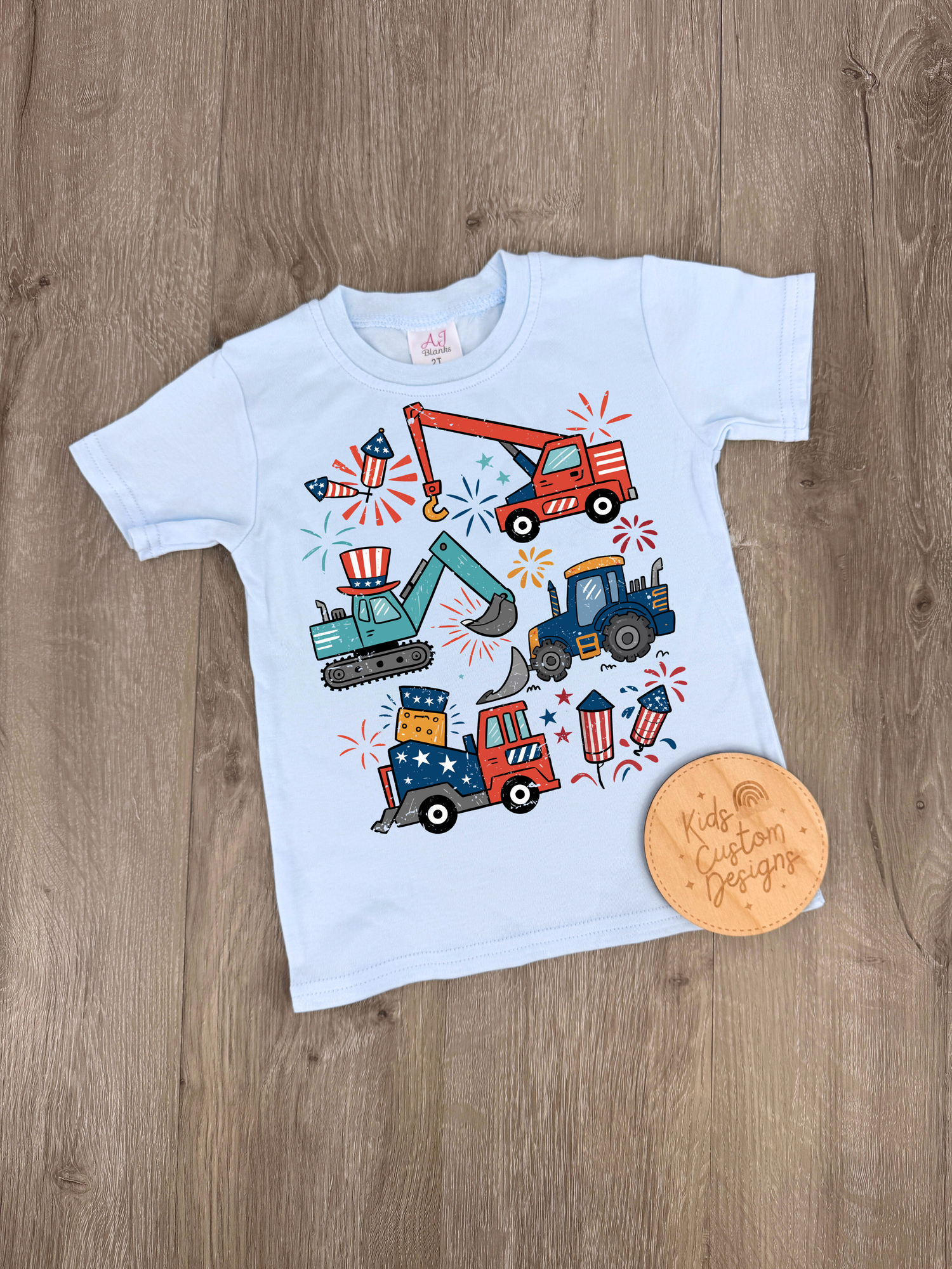 KIDS Patriotic Trucks DTF Transfer