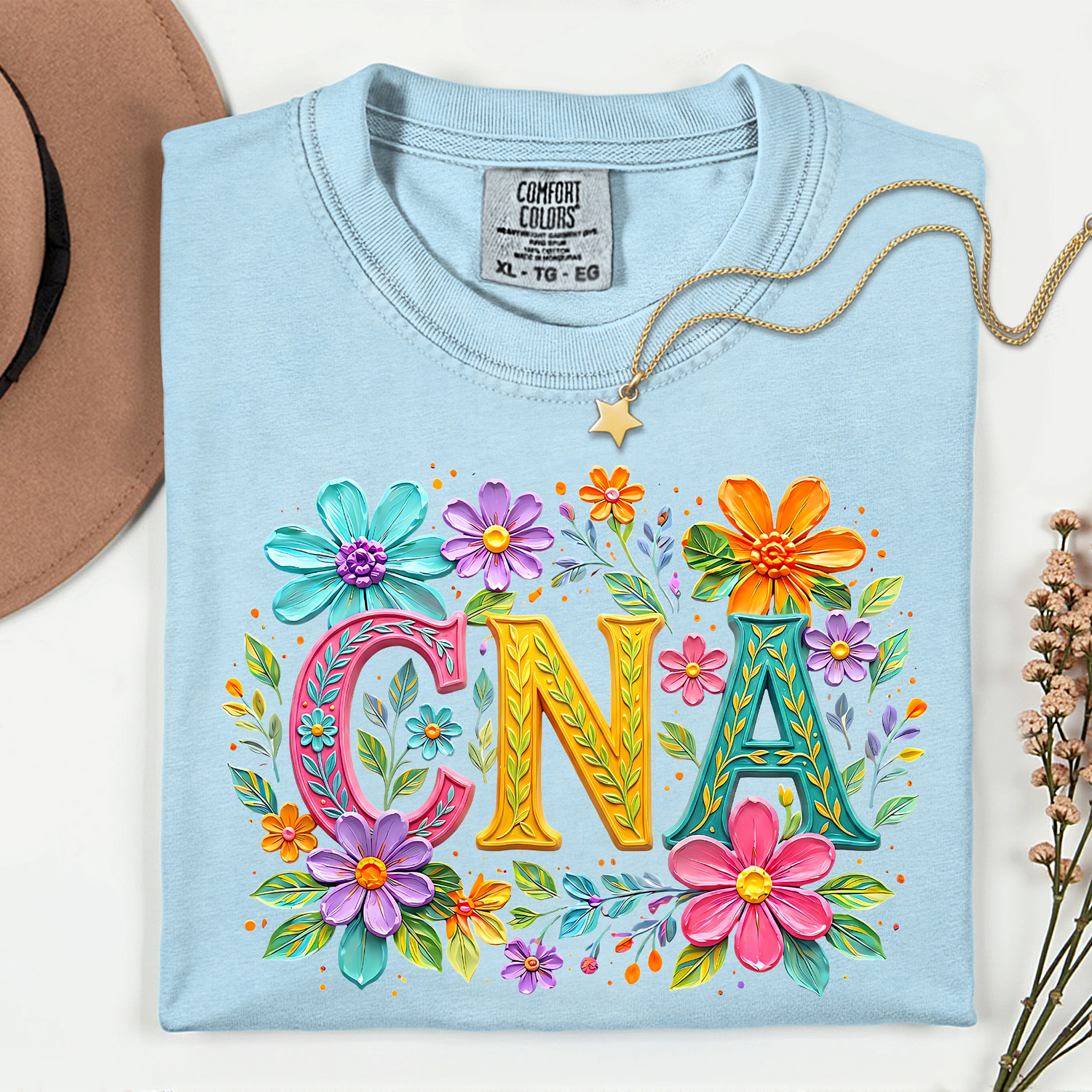 ADULT CNA Flowers DTF TRANSFER