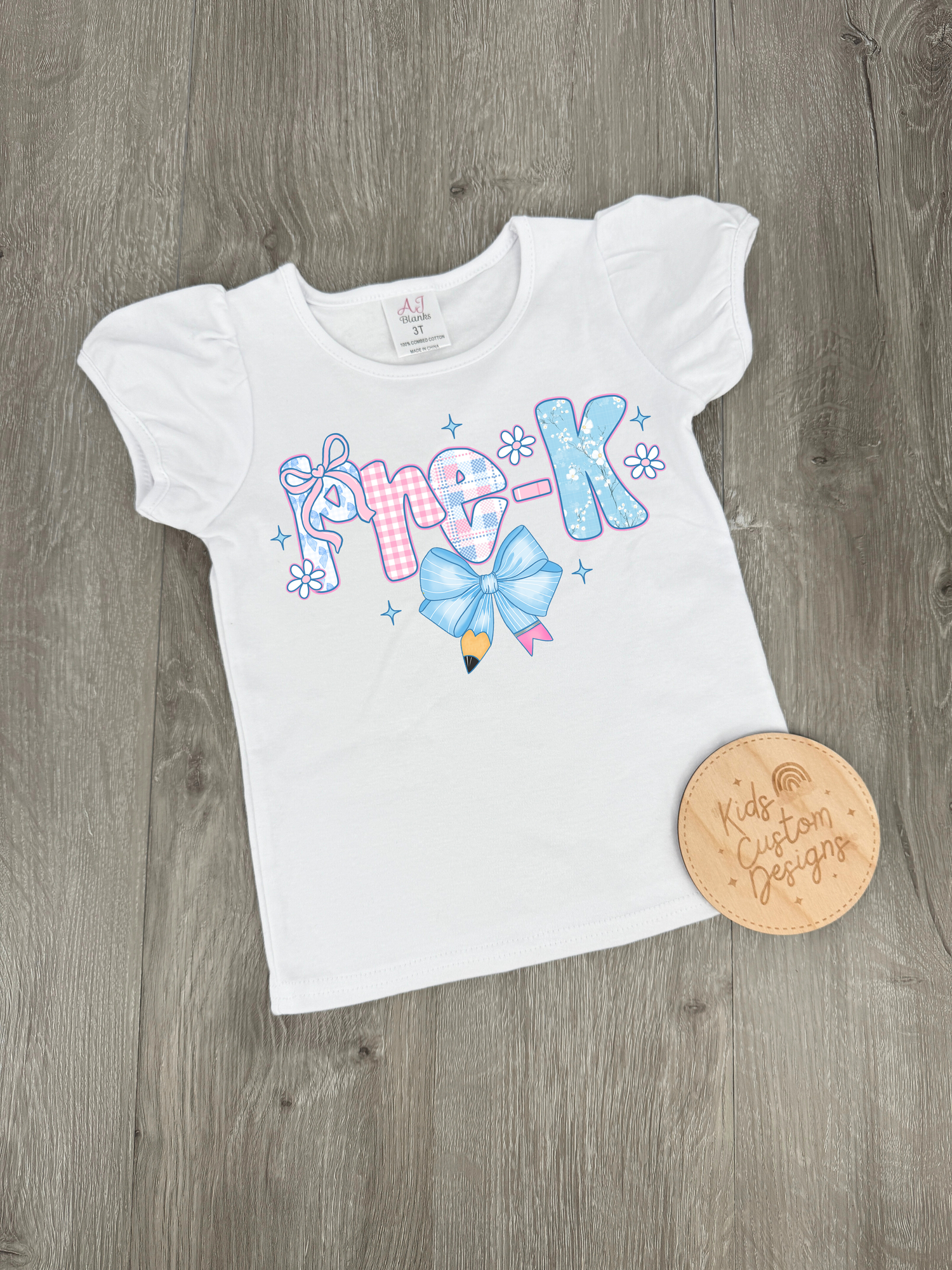 Pre-K Bow KIDS 8.5in DTF Transfer