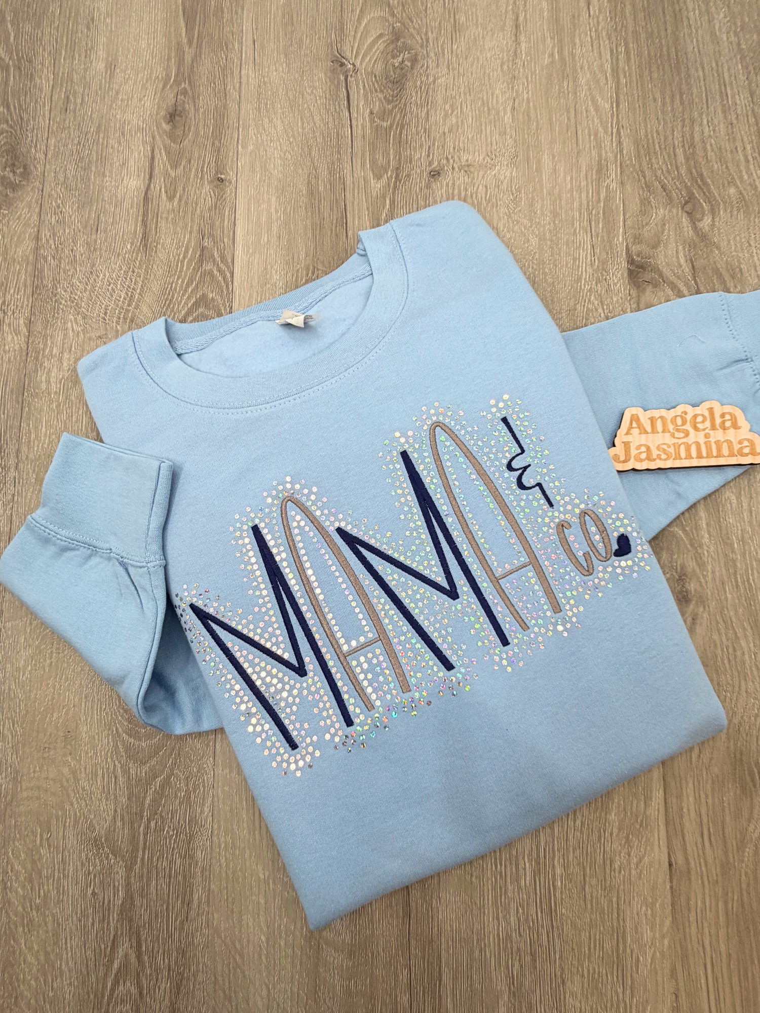 Mama & Co. Embroidered & Bling Sweatshirt