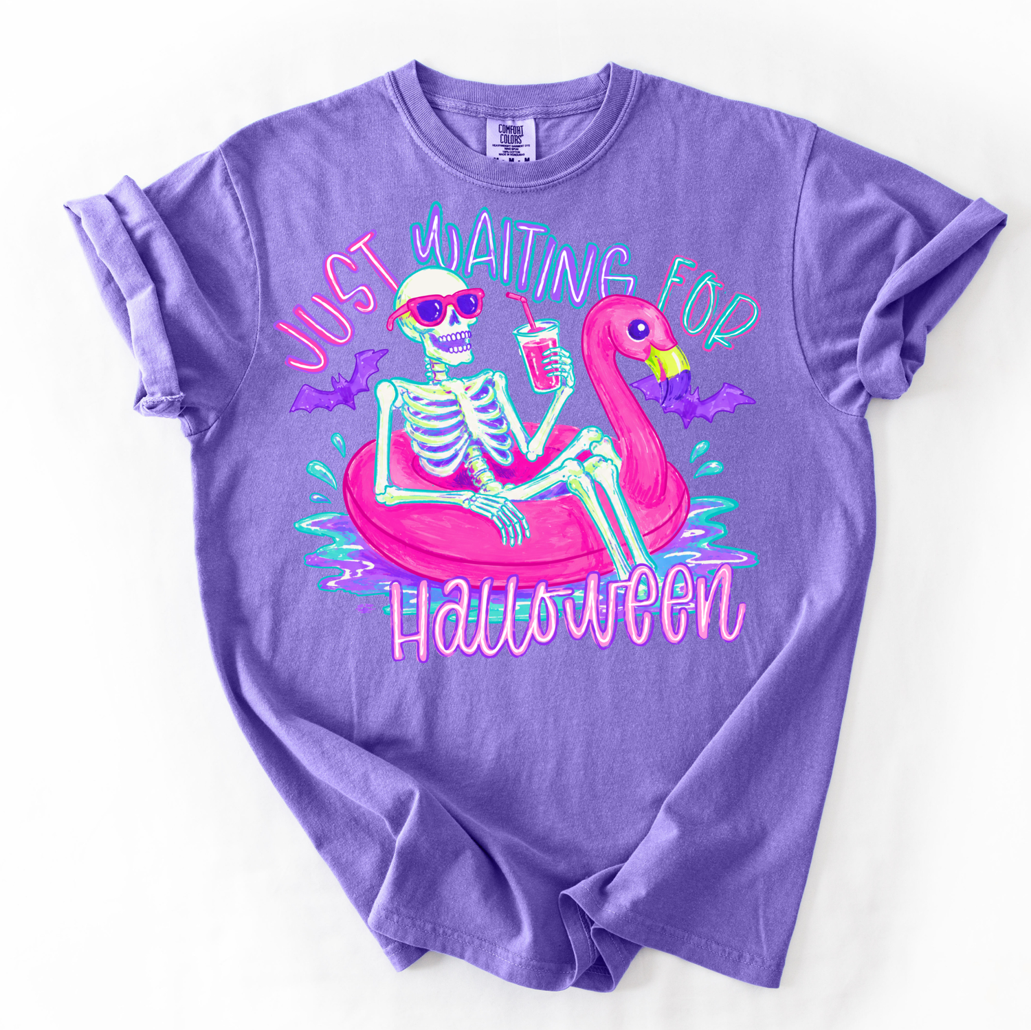 Just Waiting for Halloween Comfort Colors Tee