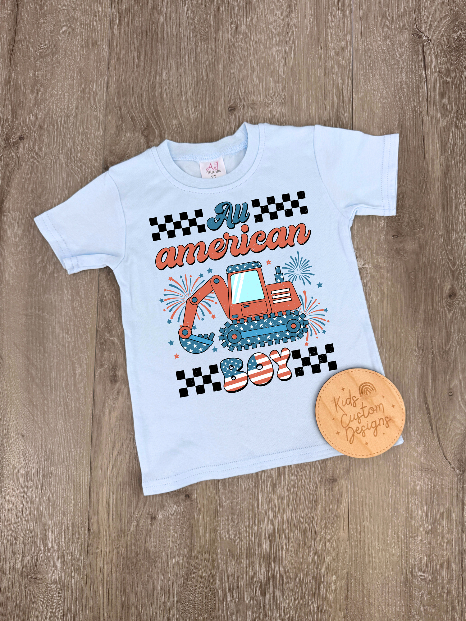 KIDS All American Boy Tractor DTF Transfer