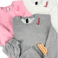 Lover Collar Embroidered Sweatshirt