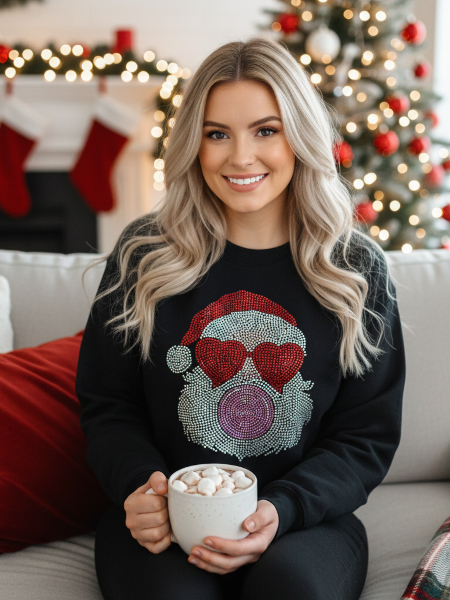 Bling Bubble Gum Santa T-shirt or Sweatshirt