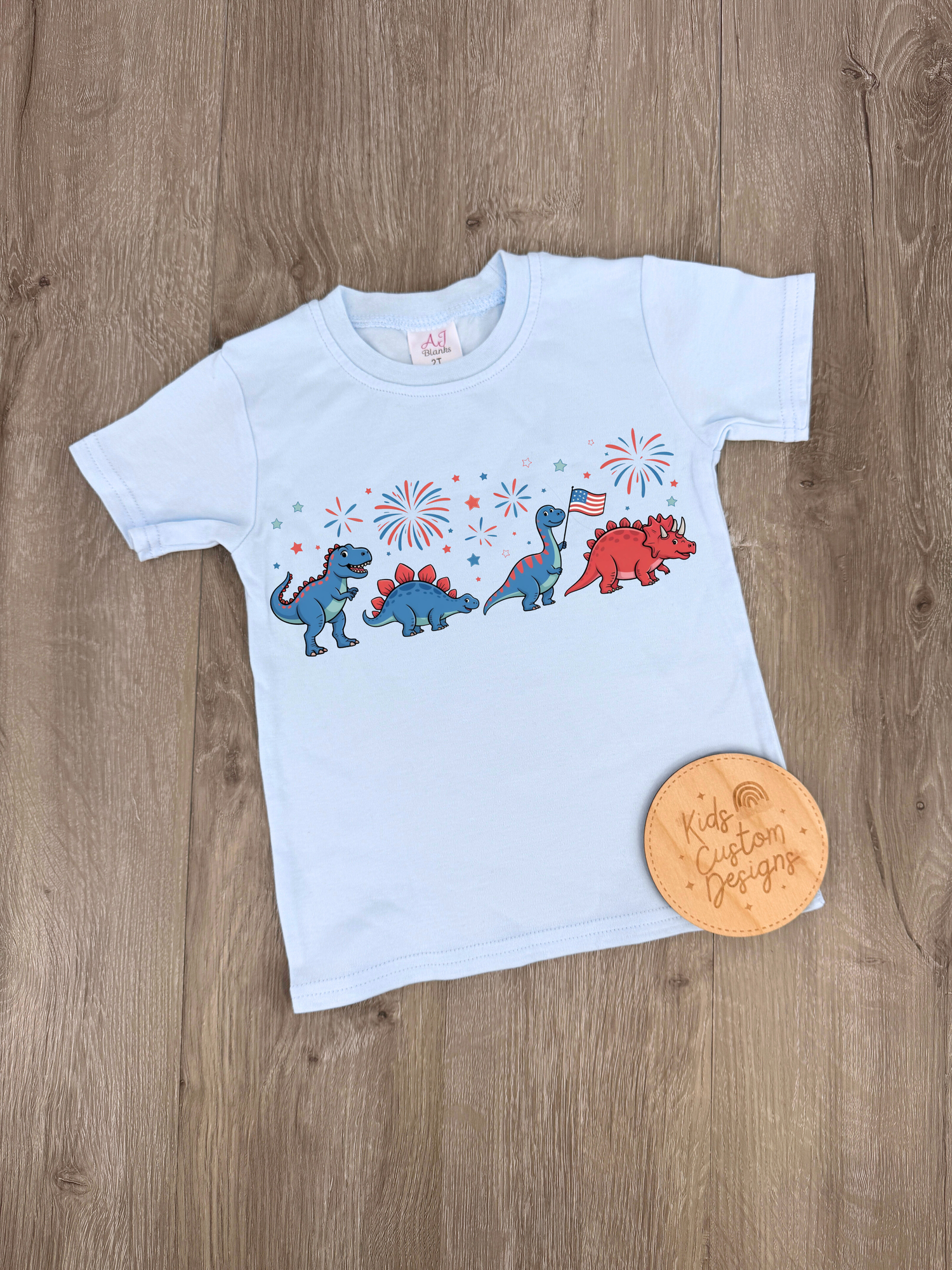 KIDS Patriotic Dinosaurs DTF Transfer