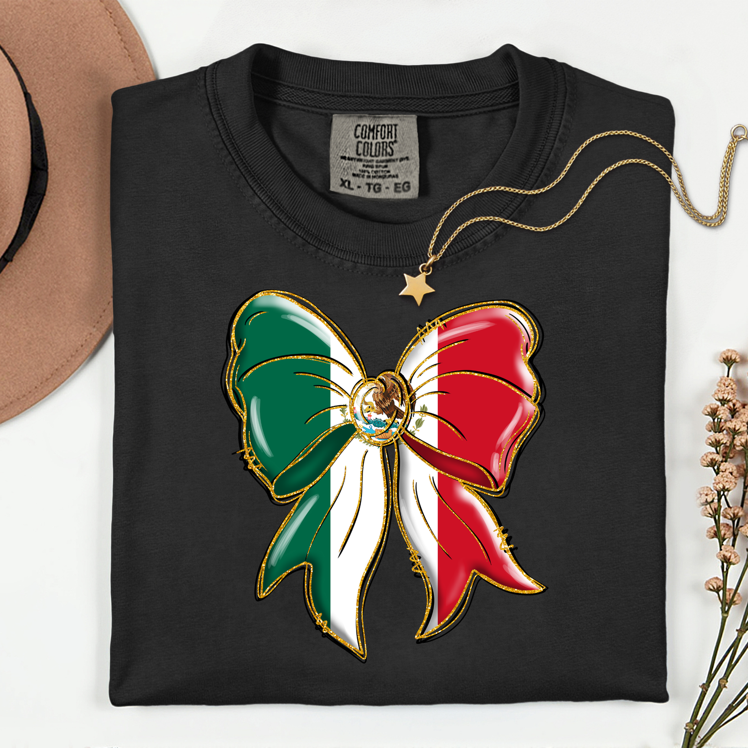 ADULT Mexican Flag Bow DTF TRANSFER