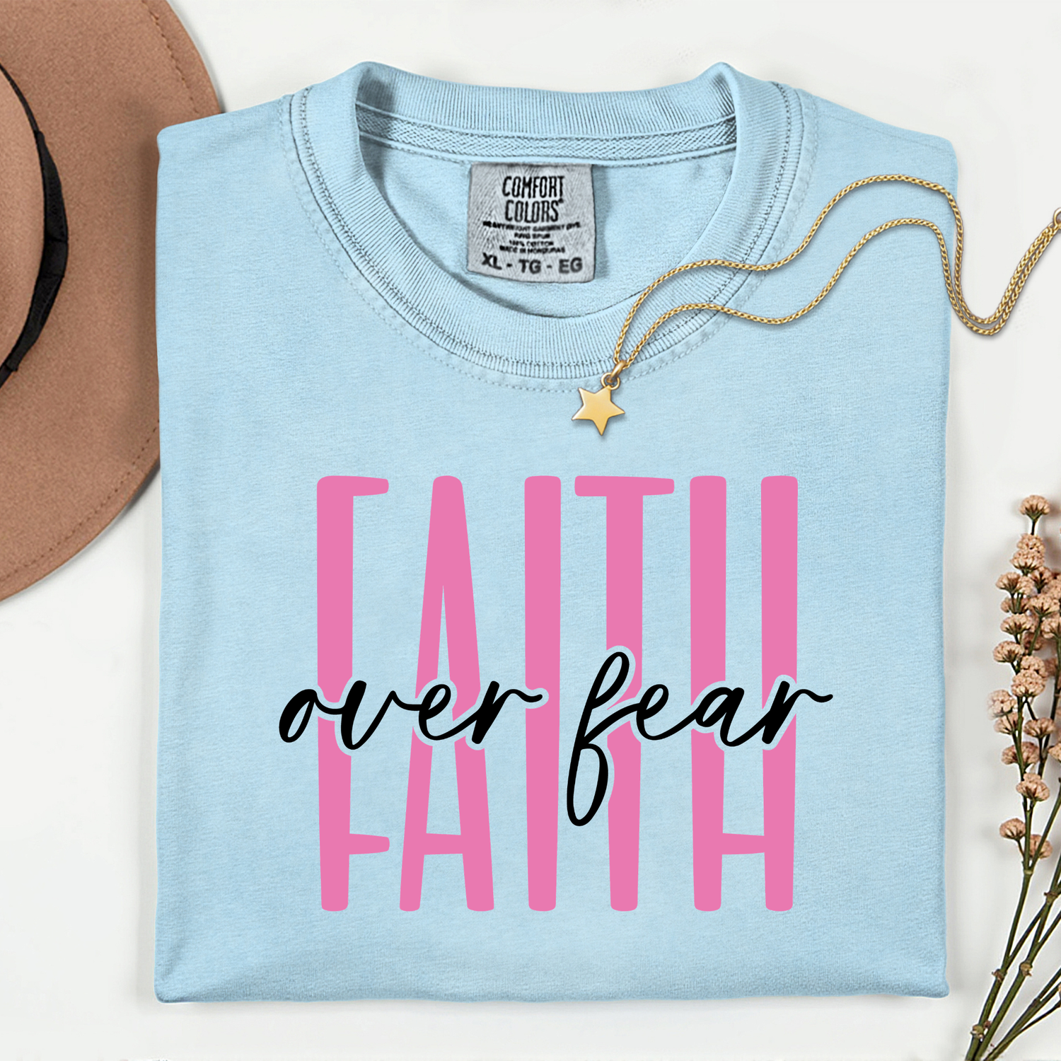 Faith over Fear 11 inch DTF TRANSFER