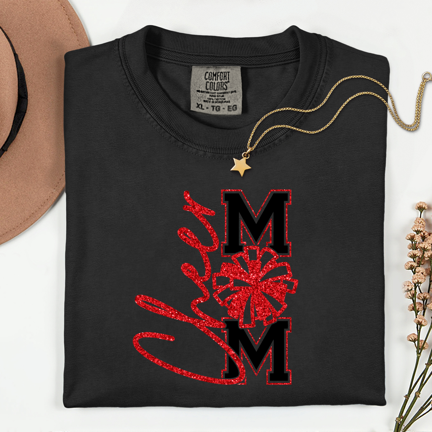 ADULT Cheer Mom FAUX Rhinestones DTF TRANSFER