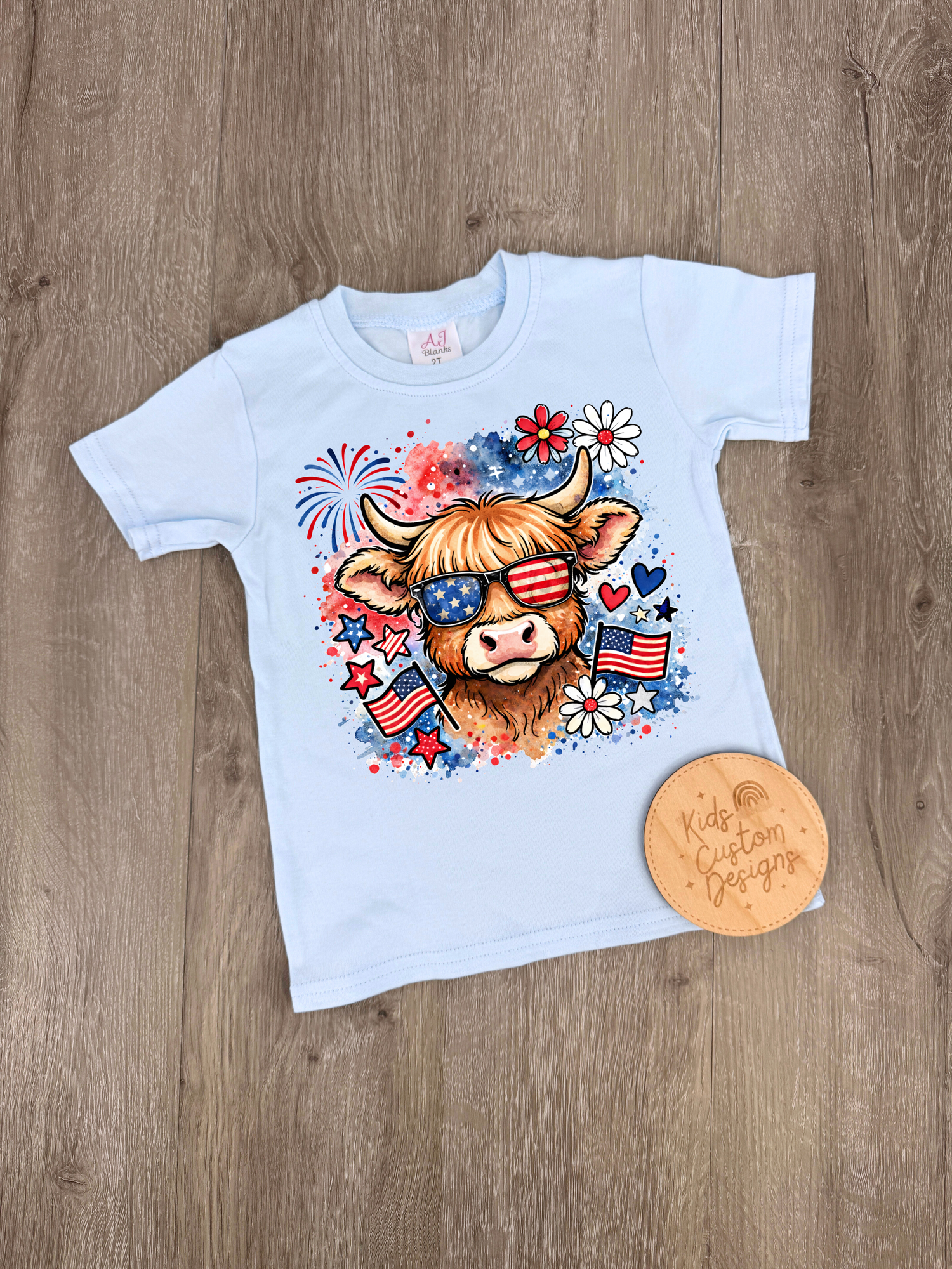 KIDS Patriotic Cow DTF Transfer