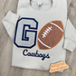 Go Football Cowboys Glitter Embroidered Sweatshirt
