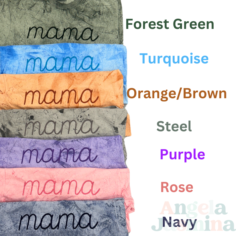Mama Chain Embroidered Comfort Colors Tee