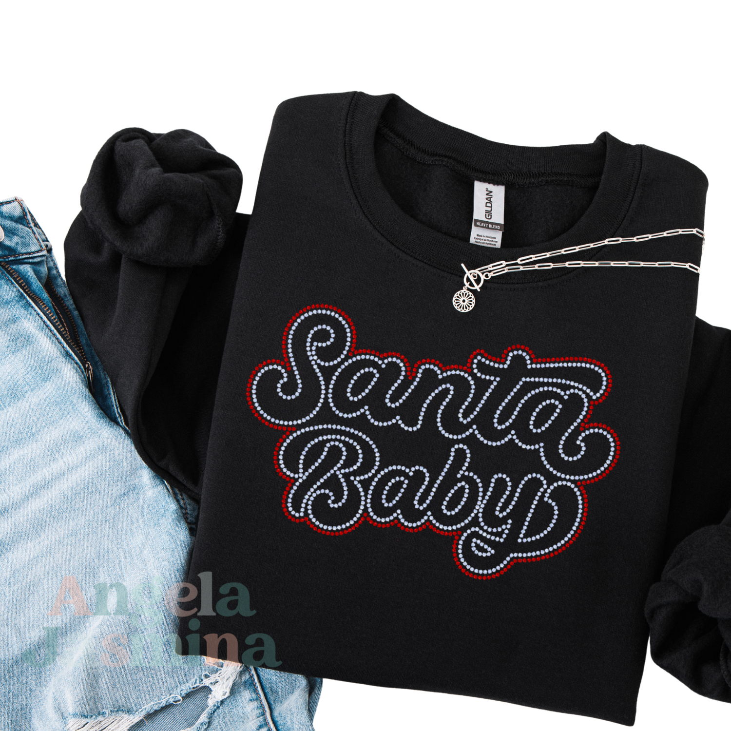 Santa Baby SPANGLE BLING Transfer