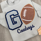 Go Football Cowboys Glitter Embroidered Sweatshirt