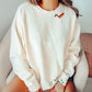 Boo Collar Embroidered sweatshirt