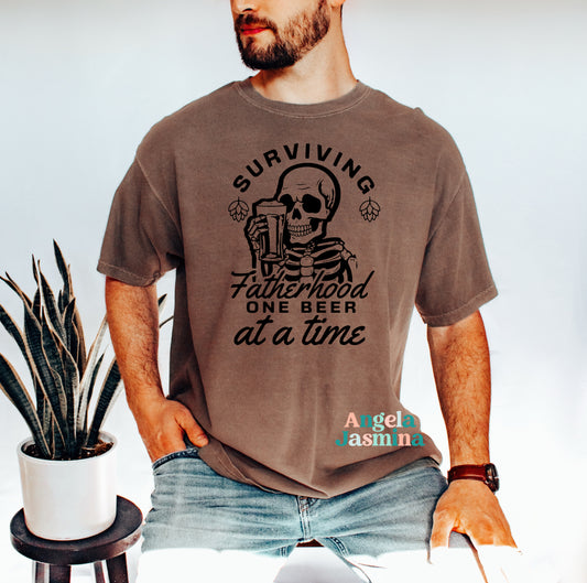 Surviving Fatherhood One Beer at a Time Tee