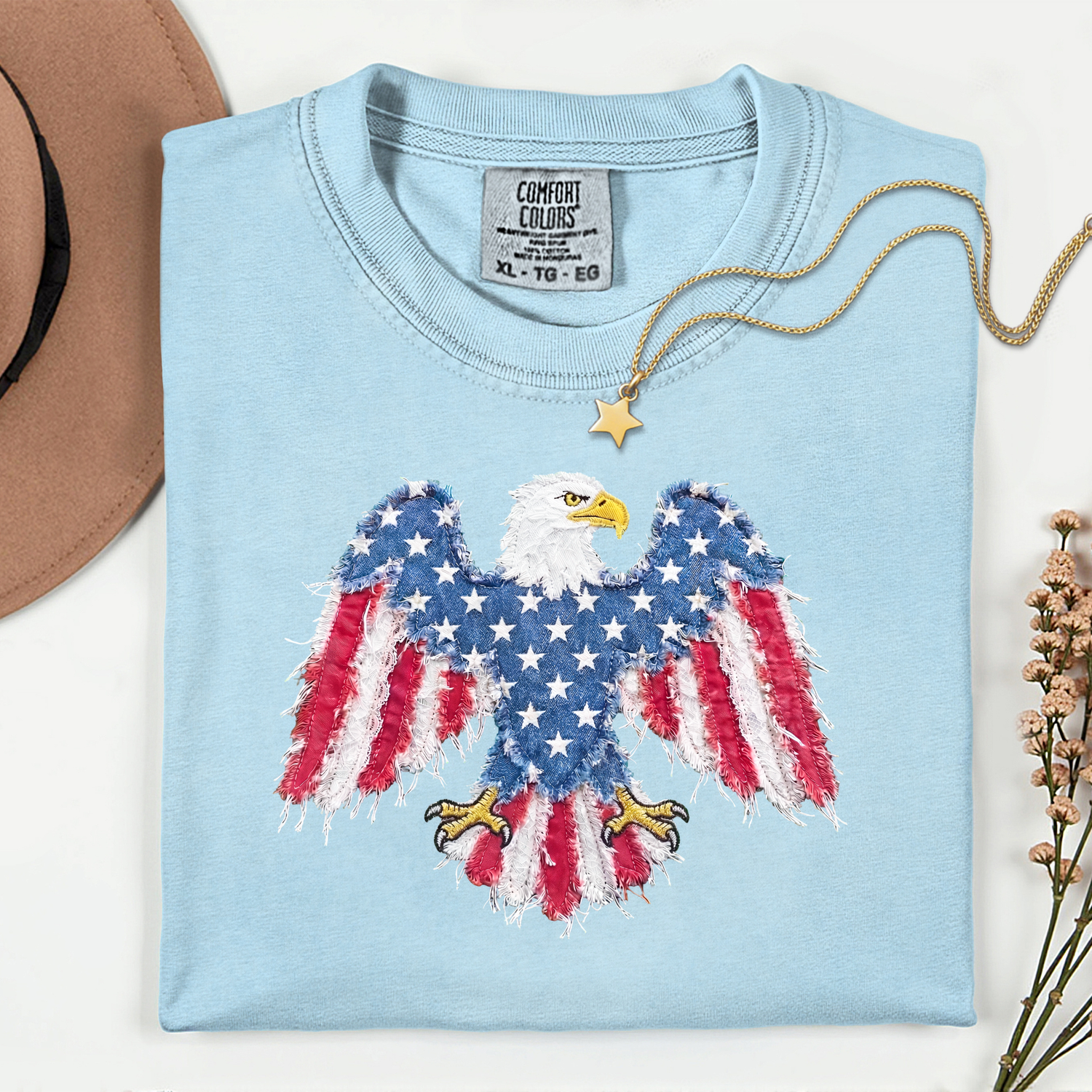 ADULT American Eagle Patchwork DTF TRANSFER