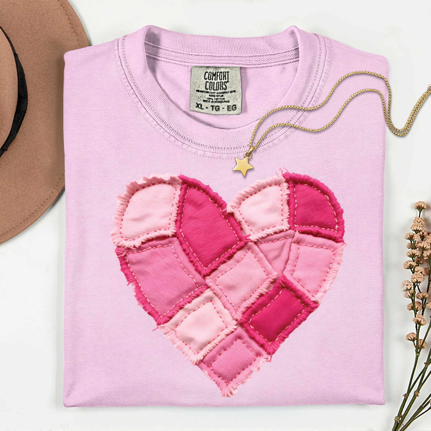 ADULT Patchwork Heart DTF TRANSFER