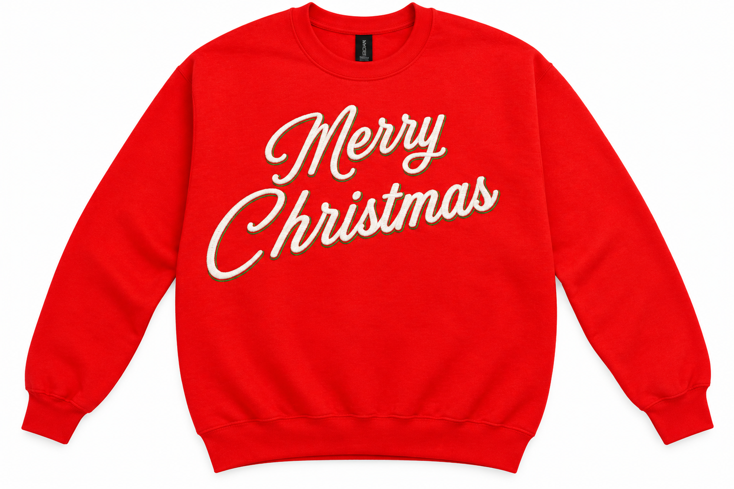Merry Christmas Embroidered Sweatshirt