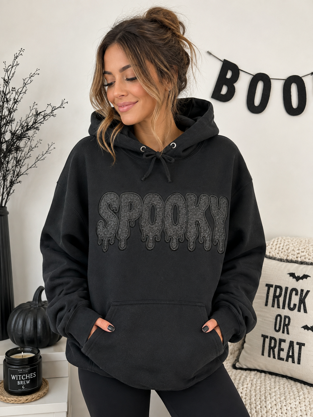 Spooky Drip Embroidered HOODIE