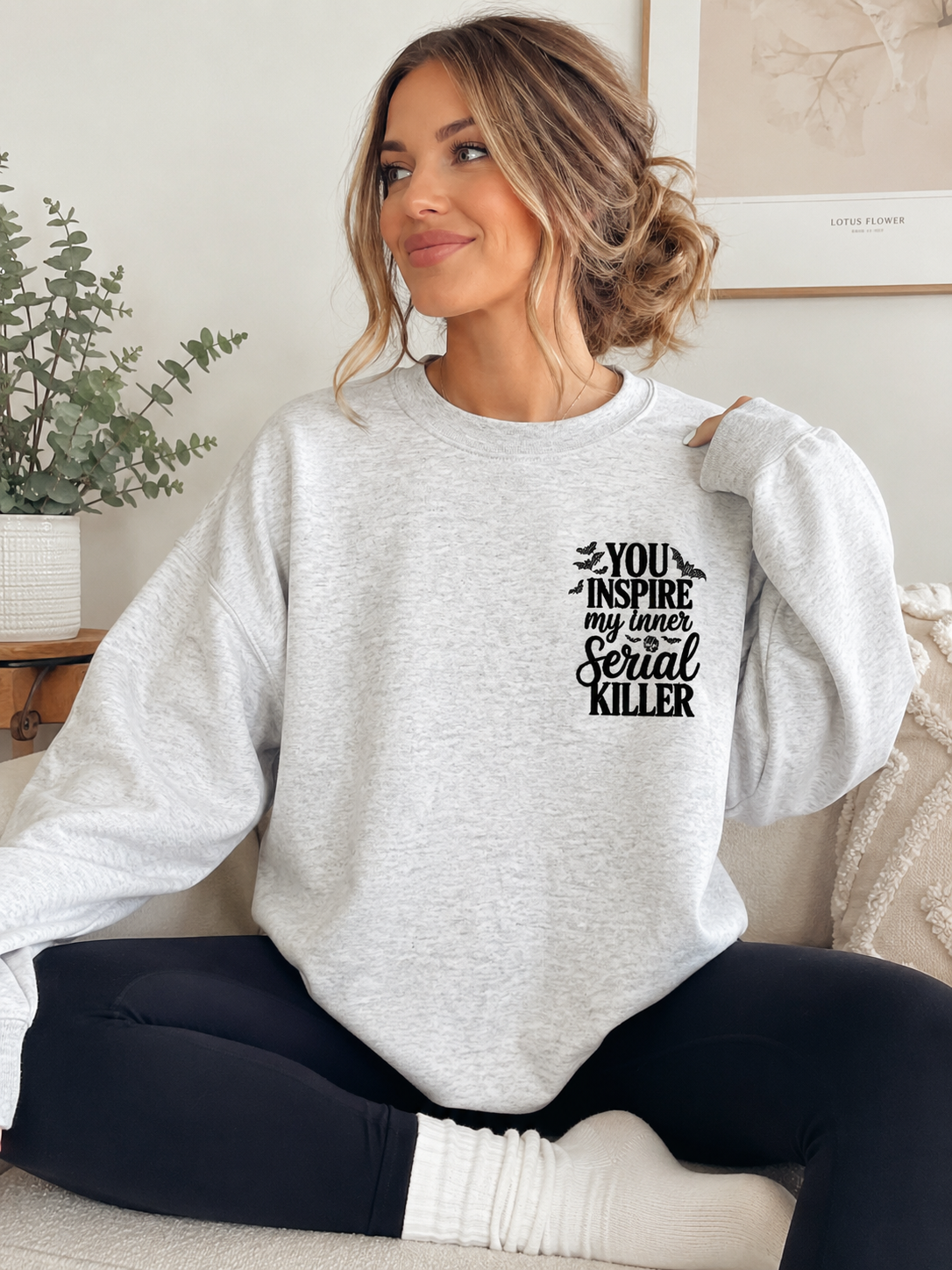 You Inspire My Inner Serial Killer Embroidered Sweatshirt