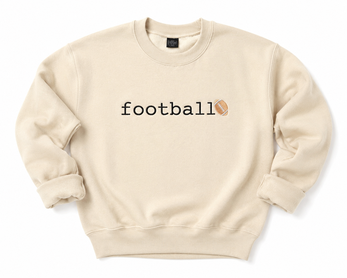 Vintage Football Embroidered Sweatshirt