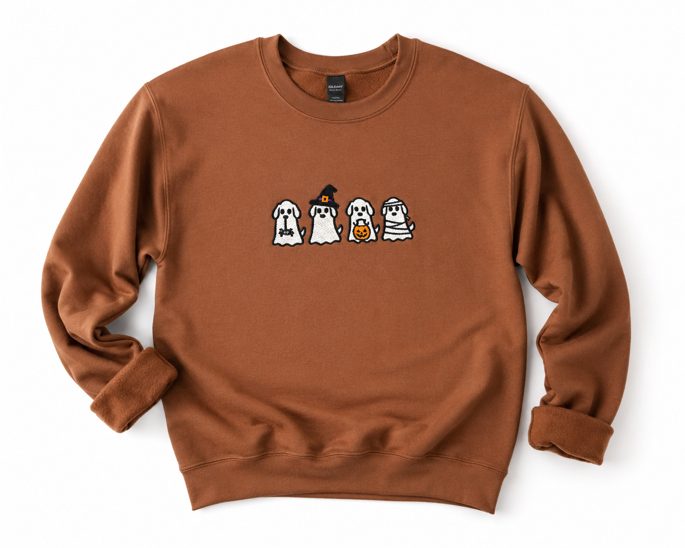 Halloween Dogs Embroidered Sweatshirt