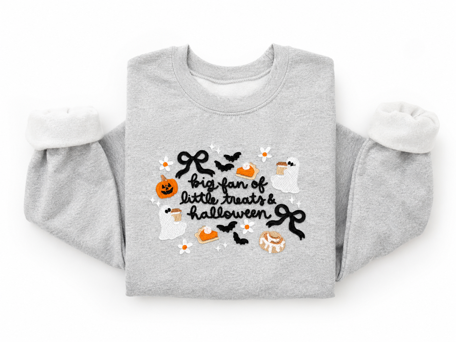 Halloween Treats  Embroidered Sweatshirt