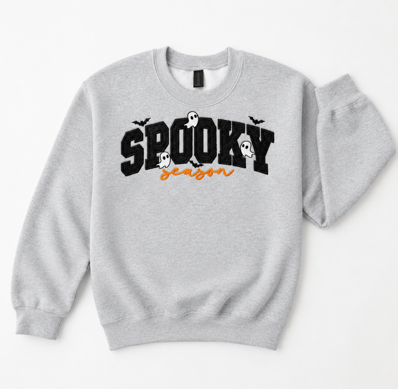 Spooky Season Glitter Embroidered Sweatshirt