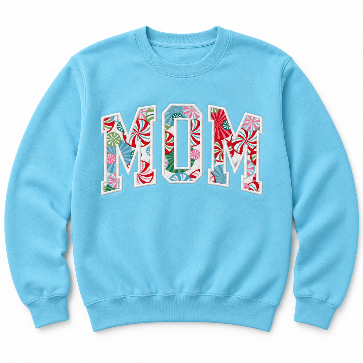 Mom Christmas Candy Embroidered sweatshirt